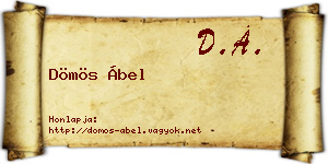 Dömös Ábel névjegykártya