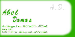 abel domos business card
